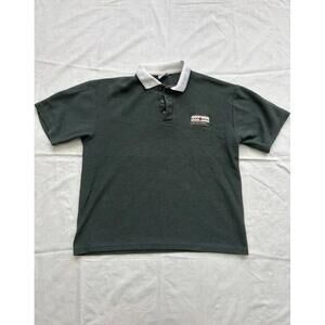 T.O.S.H. Sportswear Men’s L Canada Montreal Polo 90s VTG green White Collar